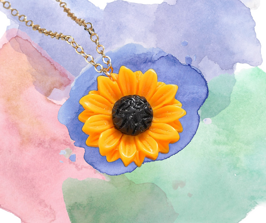 "The Sunflower That Follows the Sun" Sunflower Necklace