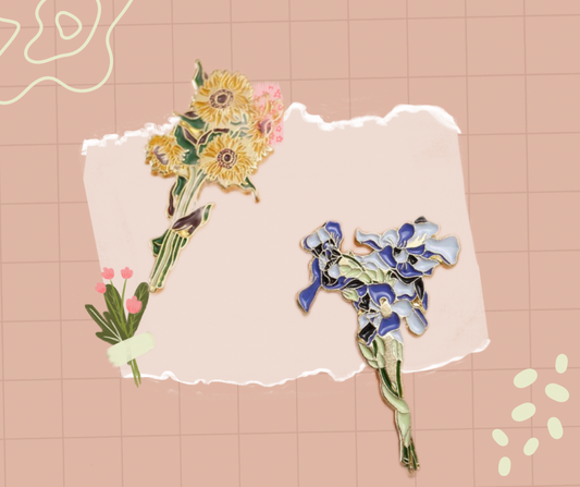 "Let's Dance in the Sun, With Wildflowers in Our Hair" Enamel pins